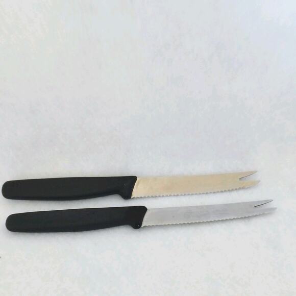 Victorinox Swiss Made Serrated Tomato Paring Knife Forked Tip Set of 2 Stainless - Picture 4 of 4